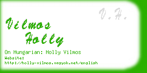 vilmos holly business card